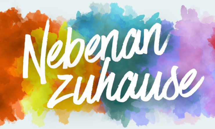 Nebenan Zuhause in Aquarellfarben